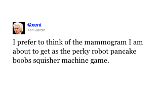 Illustration for article titled Xeni Jardin Live-Tweets Her First Mammogram, Is Diagnosed With Cancer